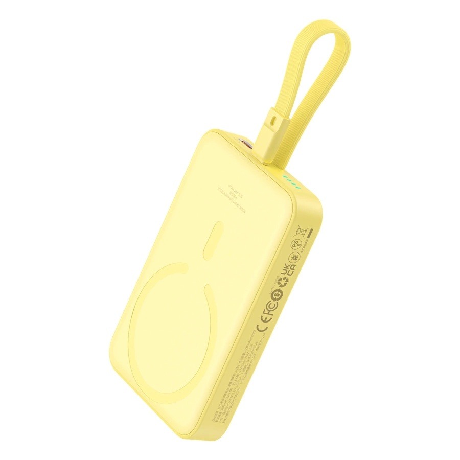 Baseus Magnetic Mini Batterie 10 000 mAh 20 W jaune - photo 2