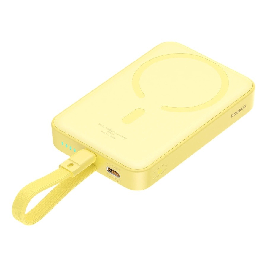 Baseus Magnetic Mini Batterie 10 000 mAh 20 W jaune - photo 4